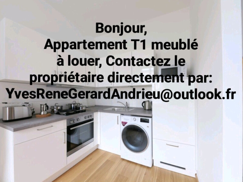 Studio meublé lumineux de 24m2  à 600 euros