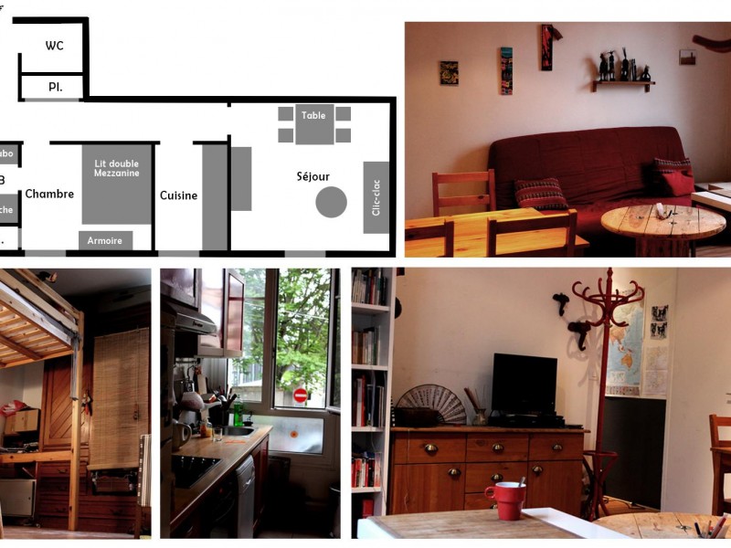 F2 de 43m² à Paris proche métro / mois de juillet / 700€ TTC