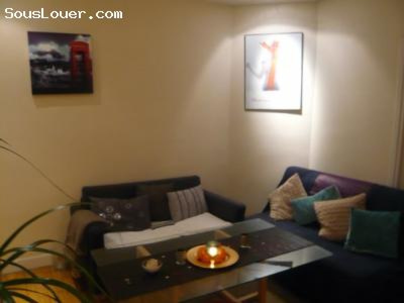 sous loue appart 35 M ² tout equipé 75018